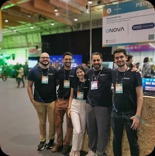 Team presenting at event